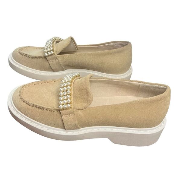 Cecelia New York Rita Platform Loafers in Biege NWOB Size 6 - Picture 6 of 11